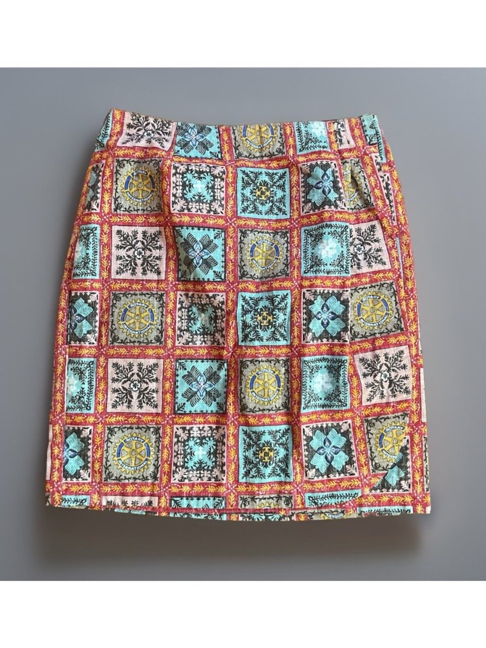 Reyn Spooner Vintage Rotary International Hawaiian Skirt Women’s Large Colorful